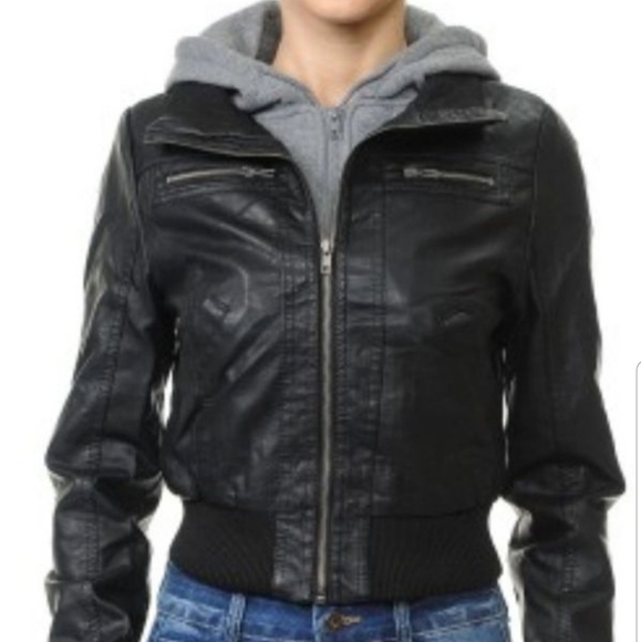 Ambiance Apparel PU Leather Coat - Picture 2 of 5